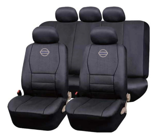 AUTOPLUS Accessories Ecocuero Seat Covers Nissan + Carpet Set + Gifts 1