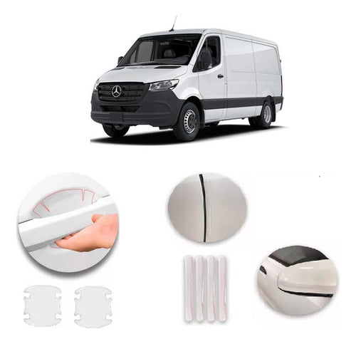 6-Piece Clear Silicone Vinyl Self-Adhesive Set for Mercedes Vito 2020 0