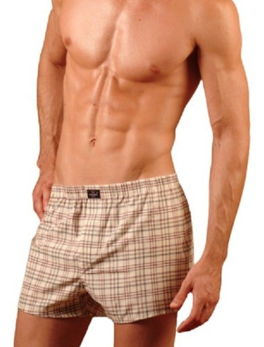 Habanno Boxer De Tela Pack X4 250 Cuadros P/hombre 42 A 60 0