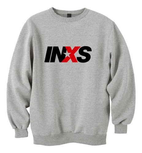 Men's Round Neck Sweatshirt Inxs Art Logo - Muin3 0