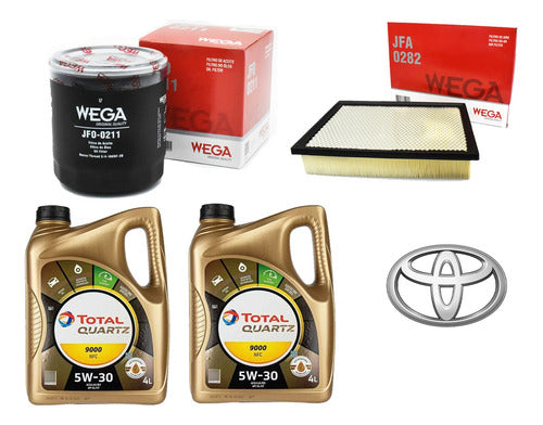 Kit Filtros Toyota Hilux 2.4 2.8 Td + Aceite Total 5w30 8l 0