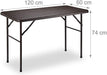 Premium Imported Rectangular Rattan Folding Table 120 cm 4