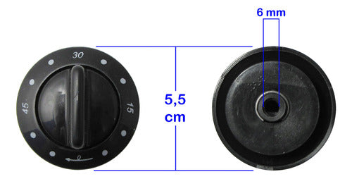 Domec 96 Black Knob Set for Kitchen 3