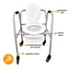 Adjustable Orthopedic Toilet Riser with Large Wheels and Backrest 1