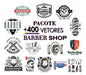 Pack Arte Digital Barber Shop - Acessorios E Logos C/ 400 2