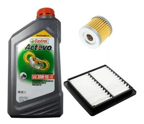 Kit Service Castrol + Filtros Suzuki Gixxer 150 Motos Coyote 0