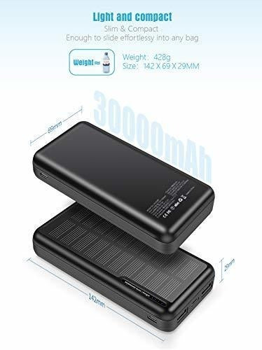 Power Bank Solar De 30000 Mah 2 Salidas Usb Y Usb-c 7