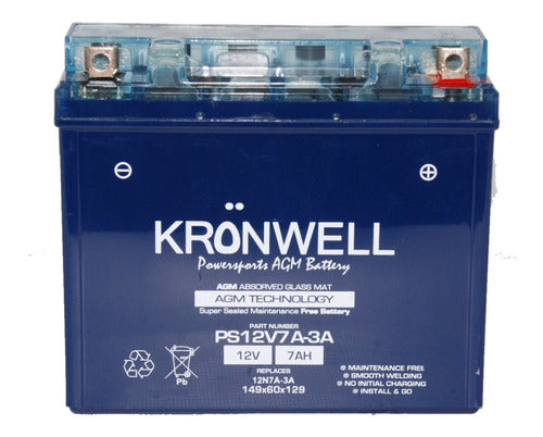 Motorcycle Gel Battery Kronwell Motomel Skua 250 2