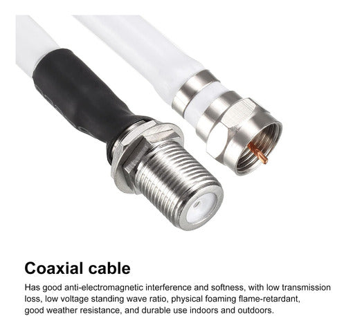 Rebower Coaxial Cables RG6 Male to Female, [for Exten] 3