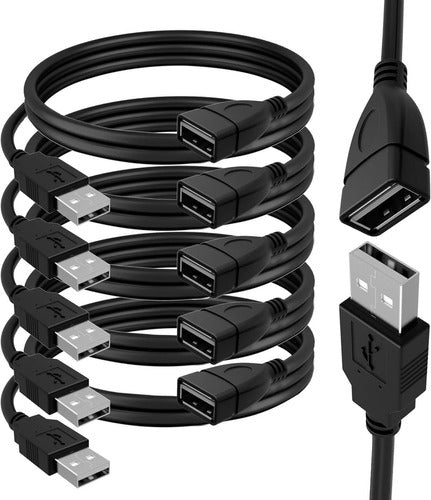 Saitech It Paquete De 5 Cables De Extensión Usb 2.0 De De A 0