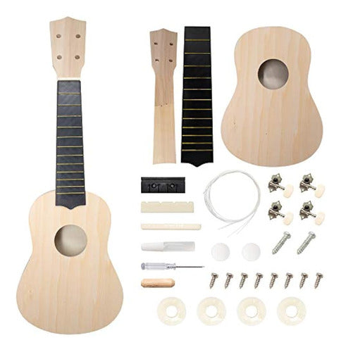 Kraftex Soprano Ukulele DIY Kit (22 Inches) Build Your Own 0