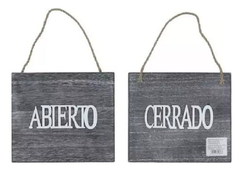 TOH Open/Closed Wooden Sign 15 X 20 Cm 4