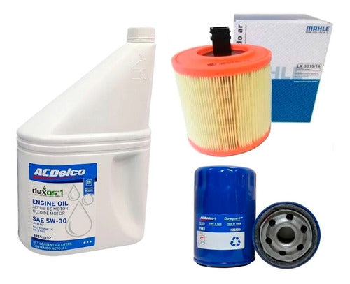 General Motors Kit 2 Filtros + Aceite 5w30 Chevrolet Cruze 1.4 2014 2015 0