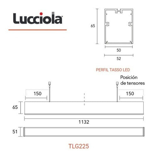 Suspended 25w LED Warm Black Light Fixture by Lucciola - TLG225 Model 3