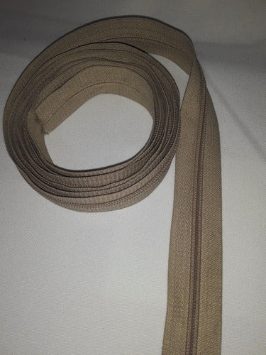 Nylon Zipper Beige per Meter No. 5 (6mm) x 10 meters 1
