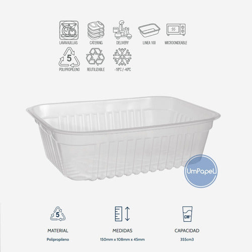 Cotnyl Delivery Tray with Lid 102 Pe x Bulk 600 Units 1