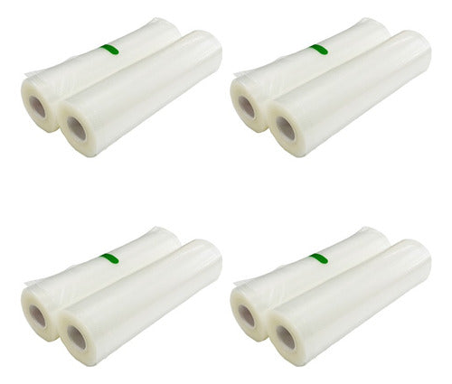 4 Rollos X2 (8u)rollos Gofrados Envasadora Al Vacío 22cmx5m 0