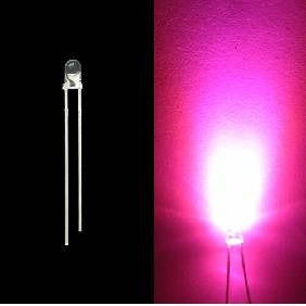 BITCO Pack of 1000 High Brightness 3mm Pink Full Spectrum LEDs 3