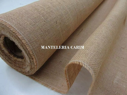 Manteleria Carim Natural 100% Jute Burlap Fabric 50 Meters Super Offer 1