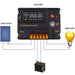 COSSCCI 10A 12V 24V Dual Intelligent Solar Charge Controller 2