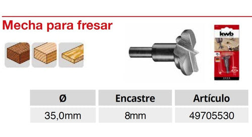 KWB Mecha Forstner Madera 35mm Para Bisagras Kwb 49705530 1