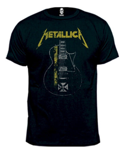 Old Skull Remera Metallica Guitarra 100% Algodón Premium Peinado 0