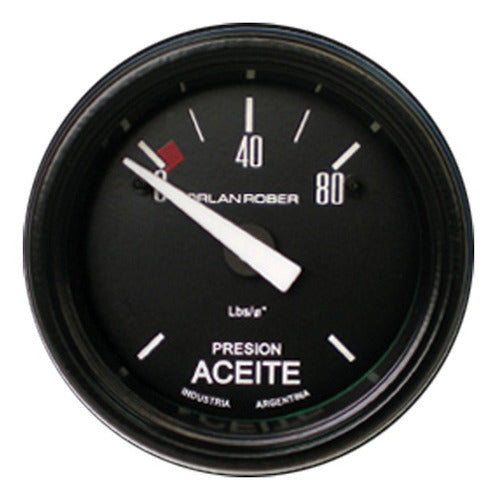 Manómetro Aceite Eléctrico Negro 52mm Orlan Rober 616 H 80 0