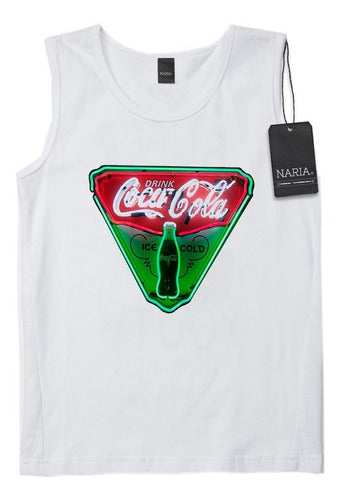 Naria Store Coca Cola Art Logo Kid's Muscle Top - Maco5 0