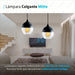 Pendant Glass Lamp Mitte E27 Ceiling + Filament 3