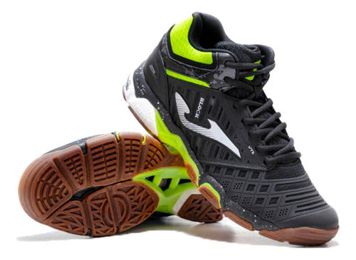 Joma V BLOK Men's Volleyball Shoes - Black Lime 3