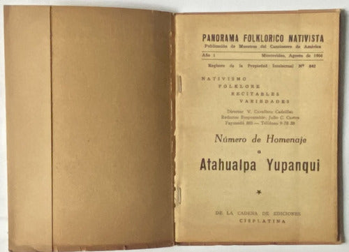 Atahualpa Yupanqui, Cancionero, 64 Pag  1966, Cfz2 1