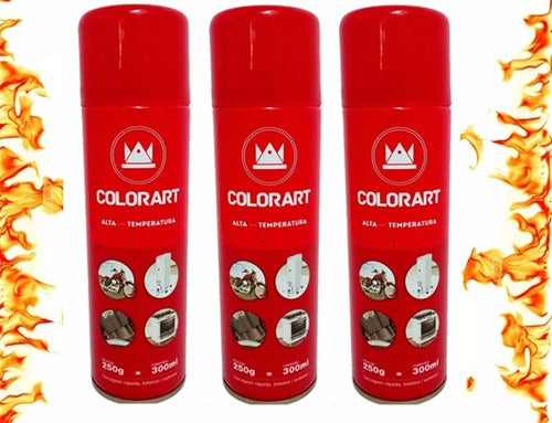 03 Tinta Spray Vermelho  Alta Temperatura Motor Escape 600ºc 1