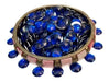 100 Gemas Piedras Strass Azul Para Coser 10 Mm 0