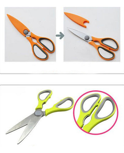 BAZARSUTEKI Multi-Purpose Stainless Steel Scissors 22 cm 2