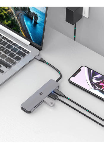 Adaptador Usb C Hub Hdmi Para Macbook Pro, Air Swith Y Otros 5