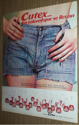 P175 Clipping Publicidad Esmalte De Uñas Cutex Año 1974 1