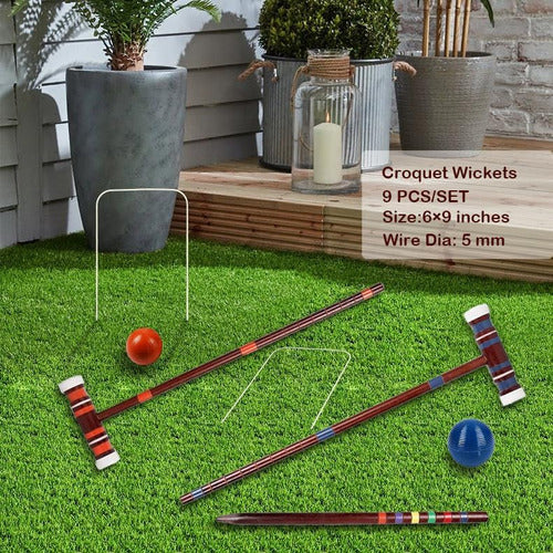 OUTOSS Set of 9 Croquet Wickets with 1.3 cm Wire Diameter 1