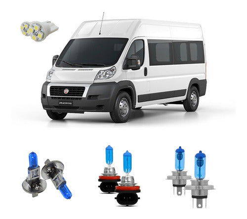 Kit Lâmpadas Super Brancas Nova Fiat Ducato 2018 / 2019 0