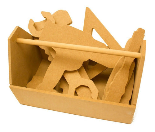 Puntitos Carpintería Wooden Tool Box Toy 0