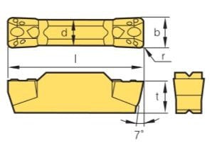 Pastilla Inserto Torneria Mgmn300-m Korloy (2un) 1