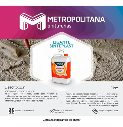 Sinteplast Ligante | Aditivo Vinilico Multiuso | 5kg 1