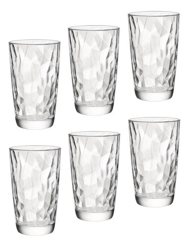 Bormioli Rocco Diamond Cooler Glasses Clear 16 Oz Juego De 6 0