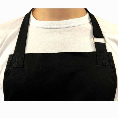 Edulchef Delantal Gabardina Gastronómico Con Regulador Y Bolsillo 1