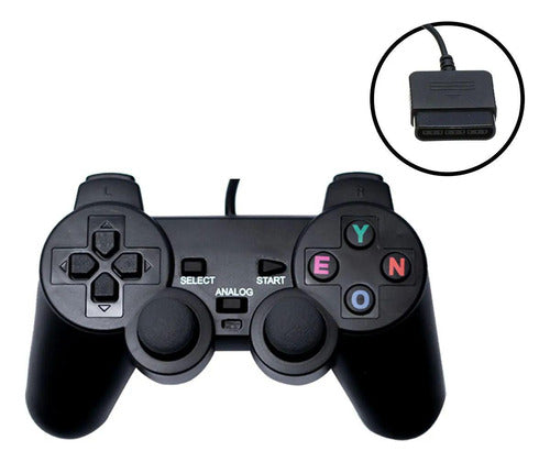 Kit Com Dois Controles Joystick Playstation 2 Analógico Ps2 5