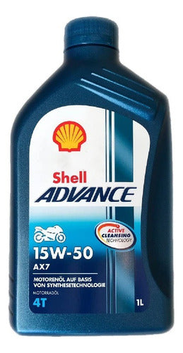 Shell Semisynthetic Ax7 Moto 4T 15W50 1L 0