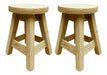 Queri Accesorios 2 Round Stool Pine Natural 45cm High 7