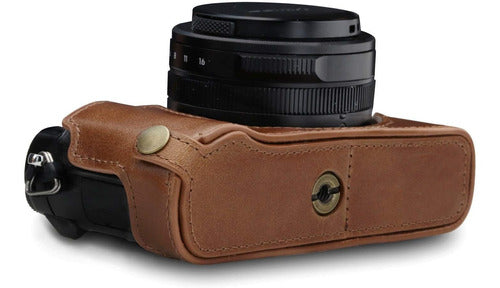 MegaGear Leather Case for Panasonic Lumix DC-LX100 II - Brown 1