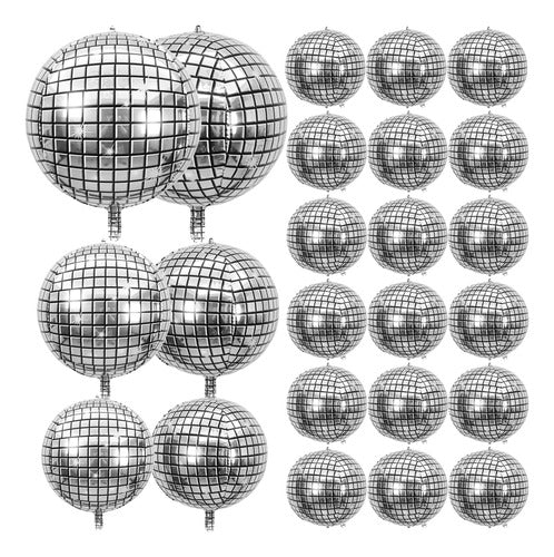 Spfyunion Metallic Disco Balloons in Various Sizes: 10, 15, 18, and 22 Inches 0