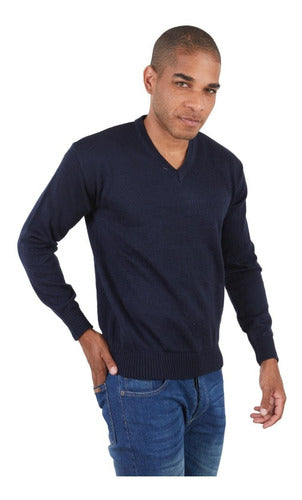 Men's V-Neck Sweater High-Quality Yarn 4