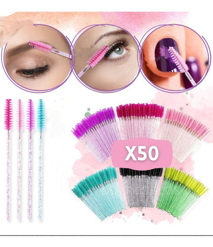 Rimmel Glitter Brushes 50 Units for Eyebrows and Eyelashes Extensions 0